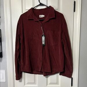 Alpine Design Maroon Corduroy Shirt